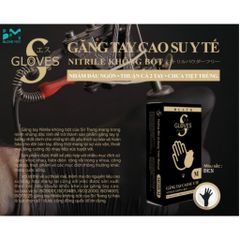 Thùng 1000 Chiếc Găng tay cao su nitrile màu đen Sgloves