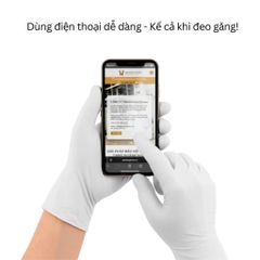Găng Tay Y Tế Nitrile Không Bột Màu Trắng EZCARE VIETGLOVE (Hộp 100)