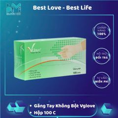 Găng Tay Y Tế Latex Không Bột Vglove Khải Hoàn - Hộp 100 Chiếc, An Toàn Cho Sức Khỏe, Bảo Vệ Tay Trong Hoạt Động Y Khoa