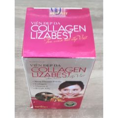 Viên uống bổ sung collagen Lizabest - Hỗ trợ làm đẹp da, giảm lão hóa, tăng độ đàn hồi - Nhật Việt Pharma - Hộp 30 viên