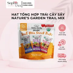 Hạt Mix Trái Cây Sấy Hữu Cơ Nature's Garden - Snack Packs 816g (24 Gói Nhỏ) - Thơm Ngon, Bổ Dưỡng, Lành Mạnh