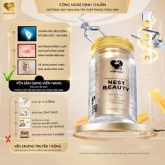 Viên Uống Yến Sào Nest Beauty - Cung Cấp Độ Ẩm, 90 Viên, Hỗ Trợ Trẻ Hóa Da Từ Yến Sào Nguyên Chất 9000mg