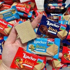 Bánh Xốp Loacker Minis 800g Mix 3 Vị - Hương Vị Châu Âu Tự Nhiên Nguyên Chất: Hazelnut, Dark Chocolate, Vanilla