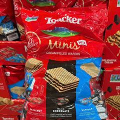 Bánh Xốp Loacker Minis 800g Mix 3 Vị - Hương Vị Châu Âu Tự Nhiên Nguyên Chất: Hazelnut, Dark Chocolate, Vanilla