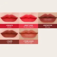 Son Nhung Lì 3CE Velvet Lip Tint Chính Hãng 4g - Chất Son Mịn Nhẹ, Lên Màu Chuẩn, Dành Cho Mọi Tông Da