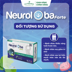 Viên uống Neuroloba Forte hỗ trợ tuần hoàn máu não & cải thiện trí nhớ - Bổ não tự nhiên 30 viên