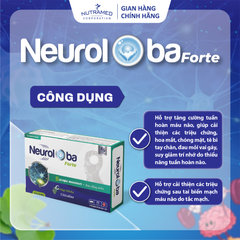 Viên uống Neuroloba Forte hỗ trợ tuần hoàn máu não & cải thiện trí nhớ - Bổ não tự nhiên 30 viên