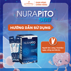 Gói Uống Nurapito 500 - Hỗ Trợ Phục Hồi Sau Tai Biến Mạch Máu Não, Tăng Cường Lưu Thông, Hạn Chế Xơ Vữa Mạch (20 Gói)