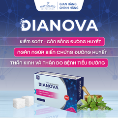 Viên uống Dianova - Hỗ trợ kiểm soát đường huyết hiệu quả, ngăn ngừa biến chứng tiểu đường (30 viên)