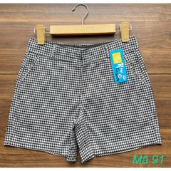 Quần Short Nữ Kaki Cotton Co Giãn Họa Tiết Karo - Thời Trang Nữ Thanh Lịch Cho Mọi Cô Gái