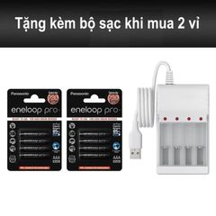 Pin Sạc Panasonic Eneloop Pro AA/AAA 1.2V Ni-MH 2550mAh/950mAh - Tái Sử Dụng, Chu Kỳ Sạc 2100 Lần, Dung Lượng Cao, Bảo Vệ Môi Trường