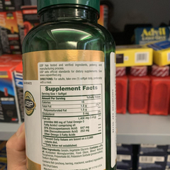 Dầu Cá Omega-3 Nature’s Bounty 1400mg - 130 Viên Hỗ Trợ Sức Khỏe Tim Mạch & Cải Thiện Thị Lực - Sản Phẩm Từ Mỹ