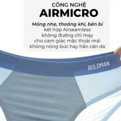 Quần Lót Tam Giác Nam BOLDMAN - Sịp Thun Lạnh Cao Cấp Kháng Khuẩn, Co Giãn, Thấm Hút Mồ Hôi, Không Hằn Da
