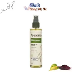 Dầu Dưỡng Ẩm Dạng Xịt Aveeno Daily Moisturizing Oil Mist 200ml - Giúp Da Mềm Mại, Ngăn Khô Ráp, Phù Hợp Cho Da Nhạy Cảm