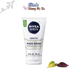 Sữa Rửa Mặt Nivea Men Dành Cho Da Nhạy Cảm 100ml - Giảm Kích Ứng, Làm Sạch Dịu Nhẹ, Dưỡng Ẩm Cho Nam