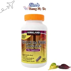 Viên Uống Hỗ Trợ Tiêu Hóa Kirkland Psyllium Fiber Capsules - Cung Cấp Chất Xơ, Hỗ Trợ Tim Mạch, 360 Viên Mỹ