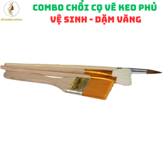 Bộ 4 Bút Vẽ Keo và Chổi Cọ Nghệ Thuật - Dụng Cụ Vệ Sinh Dặm Vàng Chuyên Nghiệp cho Nghệ Sĩ và Người Yêu Thủ Công