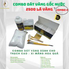 Combo Dát Vàng Gốc Nước 2500 Lá B Giòn Hacowa - Bộ Sản Phẩm Trang Trí Hoa Quả Dừa Tết, Nghệ Thuật Thủ Công Độc Đáo