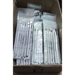 Combo 6 Chổi Cọ Vẽ Keo Đát Vàng - Đầu Lông Dê Siêu Mềm Cán Gỗ Bọc Sắt, Dụng Cụ Không Thể Thiếu Cho Họa Sĩ Thợ Nghề