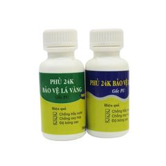 Combo Phủ Bảo Vệ Lá Vàng 24K - 45ml Gồm 2 Thành Phẩm A & B, Giữ Màu Vàng, Ngăn Trầy Xước, Dễ Sử Dụng cho Ô Tô, Đồ Trang Trí