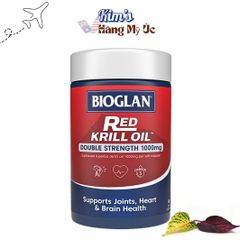 Dầu Nhuyễn Thể Bioglan Red Krill Oil 1000mg - Hỗ Trợ Tim Mạch, Não Bộ, Khớp - 60 Viên Omega 3 Chất Lượng Cao Từ Úc