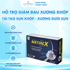 Viên uống Matirex Forte hỗ trợ giảm đau giúp tái tạo sụn khớp và xương dưới sụn (30 viên)