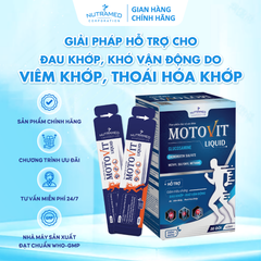 Gói Uống Motovit Liquid Hỗ Trợ Đau Khớp, Viêm Khớp & Thoái Hóa Khớp - 20 Gói 15ml - Sản Phẩm Bổ Trợ Xương Khớp Nutramed