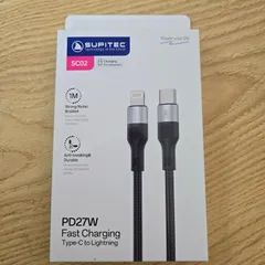 Cáp Sạc Nhanh 27W Type C to Lightning Dây Dù Bền Bỉ - Sạc Ổn Định Cho Thiết Bị Apple, Chiều Dài 1m, An Toàn Trong Suốt Quá Trình Sử Dụng