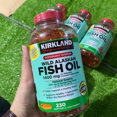 Dầu Cá Alaska Hoang Dã Kirkland Signature 1400mg 230 Viên - Omega-3 Tự Nhiên, Chất Lượng Cao, Bảo Vệ Môi Trường