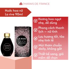 Nước Hoa Nữ La Rive Touch of Woman Eau de Parfum 90ml - Hương Ngọt Sang Trọng Quyến Rũ Dùng Buổi Tối