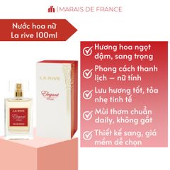 Nước Hoa Nữ La Rive Elegant Eau de Parfum 90ml - Hương Hoa Cỏ Tươi Mát, Thanh Lịch, Dễ Dùng Hằng Ngày