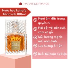 Nước Hoa Nam Lattafa Khamrah EDP 100ml - Hương Ngọt Ấm Sang Trọng, Lưu Hương Lâu, Phong Cách Unisex Bí Ẩn