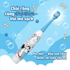 Bàn Chải Đánh Răng Cho Bé Mr White - Bàn Chải Điện Rung Nhẹ An Toàn cho Trẻ Từ 3 Tuổi, Lông Mềm Nhập Khẩu Từ Pháp