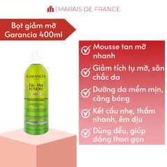 Mousse Giảm Mỡ Săn Da Garancia Fée-Moi Fondre Boosted 400ml - Tăng Cường Đốt Mỡ, Cải Thiện Độ Đàn Hồi Da, Không Nhờn Rít