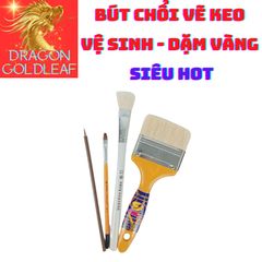 Combo Bút Cọ Vẽ Dát Vàng Chuyên Nghiệp - Siêu Bền Đẹp, Không Rụng Lông, Phù Hợp Vẽ Hoa Văn Nhỏ, Dùng Cho Nghệ Nhân Tranh Sơn Gold