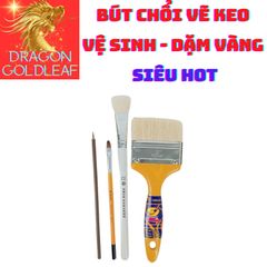 Combo Bút Cọ Vẽ Dát Vàng Chuyên Nghiệp - Siêu Bền Đẹp, Không Rụng Lông, Phù Hợp Vẽ Hoa Văn Nhỏ, Dùng Cho Nghệ Nhân Tranh Sơn Gold