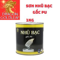 Sơn Nhũ Bạc Gốc PU Hacowa 1Kg - Sơn Bóng Đẹp Như Mạ Bạc Cho Gỗ, Kim Loại, Nhựa, Đá, Thủy Tinh, Gốm Sứ