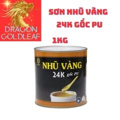 Sơn Nhũ Vàng 24K Hacowa 1Kg - Sơn Gốc PU Đẹp Như Mạ Vàng Cho Gỗ, Kim Loại, Nhựa, Đá, Thủy Tinh, Gốm Sứ