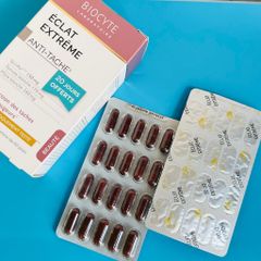 Viên Uống Sáng Da Biocyte Éclat Extrême 120 Viên - Hỗ Trợ Mờ Thâm Nám, Da Rạng Rỡ Từ Chiết Xuất Dầu Tằm Trắng và Cà Chua Trắng Chính Hãng Pháp