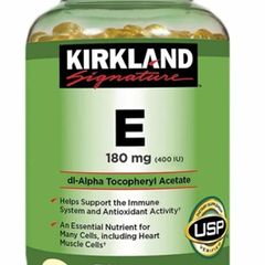 Viên uống Kirkland Vitamin E 400 IU 500 viên Mỹ - Hỗ trợ sức khỏe tim mạch và làm đẹp da tự nhiên