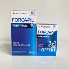 Viên uống hỗ trợ mọc tóc và dưỡng móng Forcapil Arkopharma Pháp - Giải pháp chăm sóc tóc chắc khỏe, giảm rụng, bổ sung Vitamin và khoáng chất.