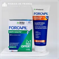 Viên Uống Arkopharma Forcapil Anti-Chute - Giải Pháp Ngăn Rụng Tóc, Kích Thích Mọc Tóc, Dưỡng Tóc Khỏe Mạnh Từ Pháp