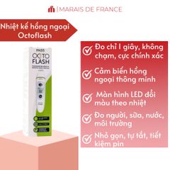 Nhiệt Kế Hồng Ngoại Điện Tử Pass Octo Flash Đo Trán - Đo Nhanh 1 Giây, Màn Hình LED Rõ Ràng, An Toàn và Chính Xác cho Gia Đình, Trẻ Em