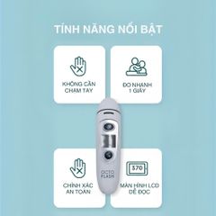 Nhiệt Kế Hồng Ngoại Điện Tử Pass Octo Flash Đo Trán - Đo Nhanh 1 Giây, Màn Hình LED Rõ Ràng, An Toàn và Chính Xác cho Gia Đình, Trẻ Em