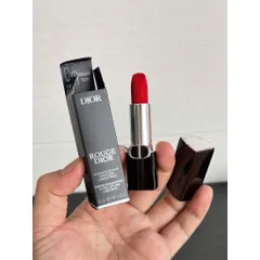Son Dior Rouge Velvet 999 - Màu Đỏ Huyền Thoại, Chất Son Lì Mịn Cao Cấp, Lên Màu Sang Trọng Cho Tất Cả Tông Da