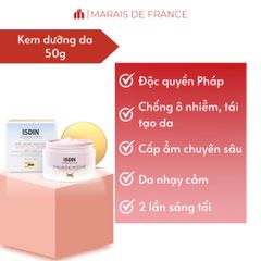 Tester Kem Dưỡng Ẩm Isdinceutics Hyaluronic Moisture Sensitive 50g - Dành Cho Da Nhạy Cảm, Cấp Ẩm & Phục Hồi Da, Chất Kem Nhẹ Thoáng Mát