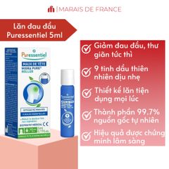Lăn Giảm Đau Đầu và Căng Thẳng Puressentiel Maux De Tête 5ml - Tinh Dầu Thiên Nhiên Thư Giãn Tinh Thần, Giúp Giảm Stress hiệu quả