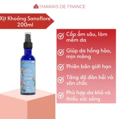 Xịt Khoáng Hoa Hồng Sanoflore 200ml - Nước Cân Bằng Dưỡng Ẩm, Làm Dịu Da, Phù Hợp Mọi Loại Da, Mùi Hương Thơm Dễ Chịu