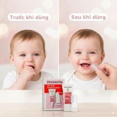 Bộ Pranarôm SOS Răng Sữa - Gel Hữu Cơ Giảm Đau Nướu + Găng Tay Silicon Dịu  Nhẹ Cho Bé Mọc Răng 100% Thiên Nhiên