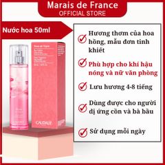 Nước Hoa Nữ Caudalie Rose de Vignes 50ml – Hương Hoa Hồng Dịu Nhẹ Lãng Mạn, Thích Hợp Cho Da Nhạy Cảm, Eau Fraîche Tươi Mát